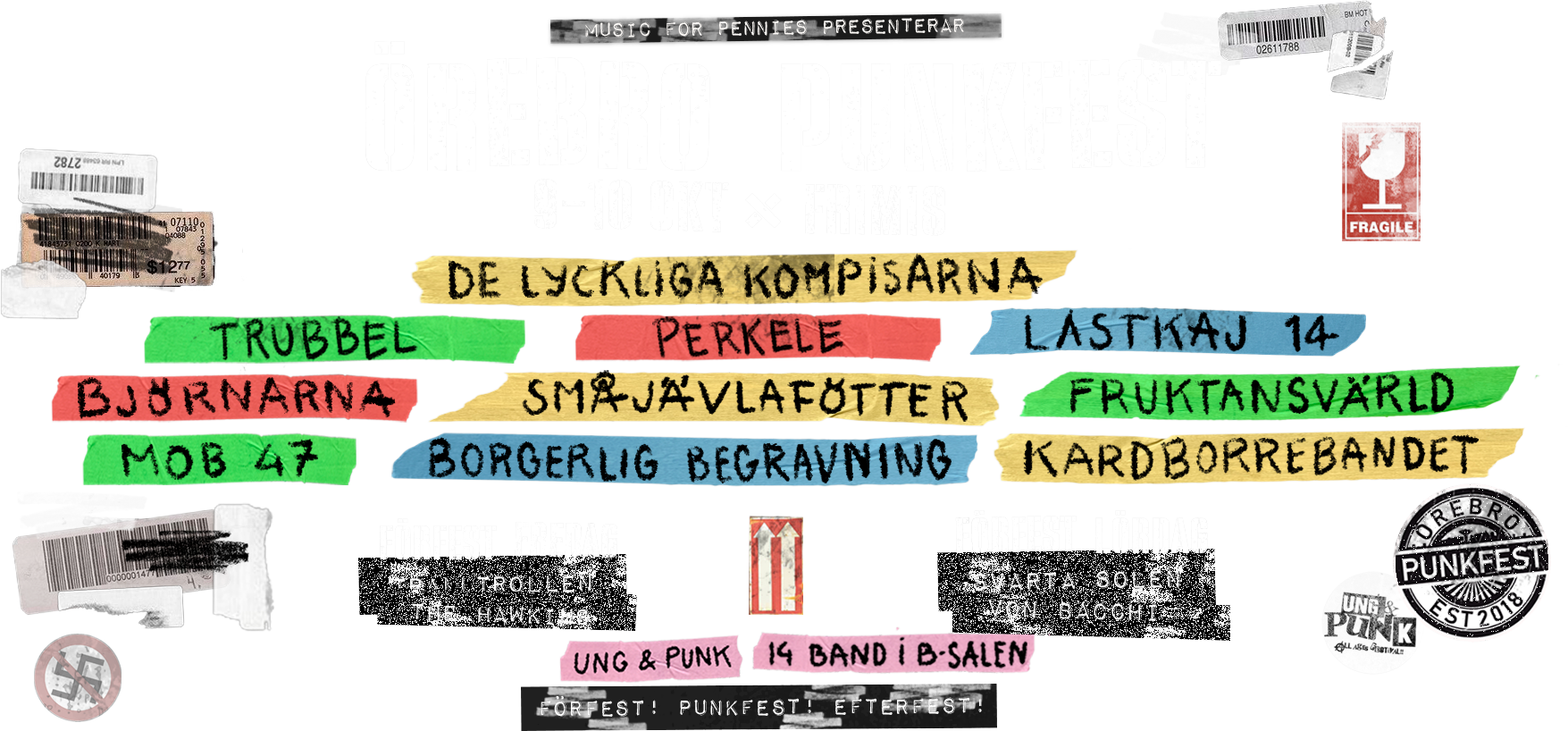 Örebro Punkfest 9-10 okt på Frimis - Förfest! Punkfest! Efterfest!